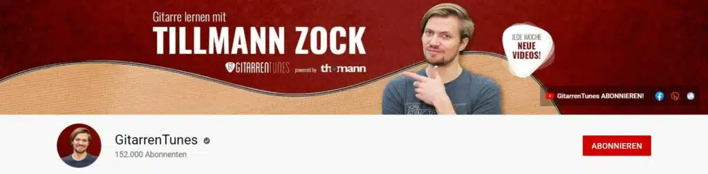 Gitarren You Tube Kanal von Tillman Zock