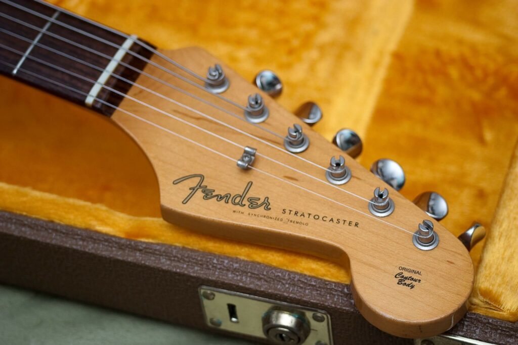 Kopfplatte einer Fender Stratocaster